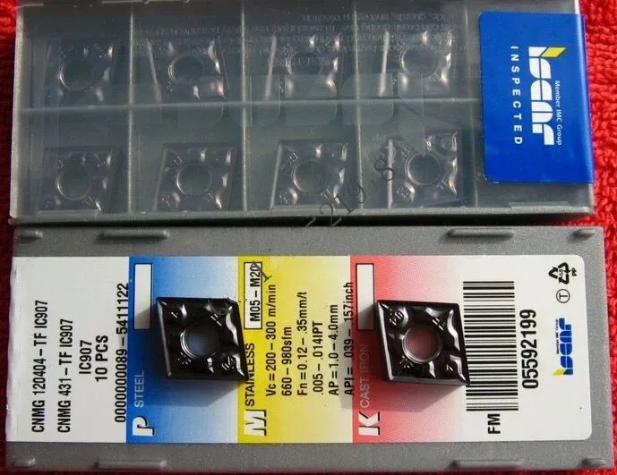 10 шт. Iscar CNMG120404/08-TF IC907 вставки из цементированного карбида токарный станок с ЧПУ |