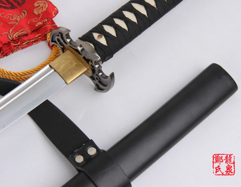 Japanese Samurai Naginata High Carbon Steel Full Tang Blade Handmade Sword Wooden Scabbard With Strap Supply