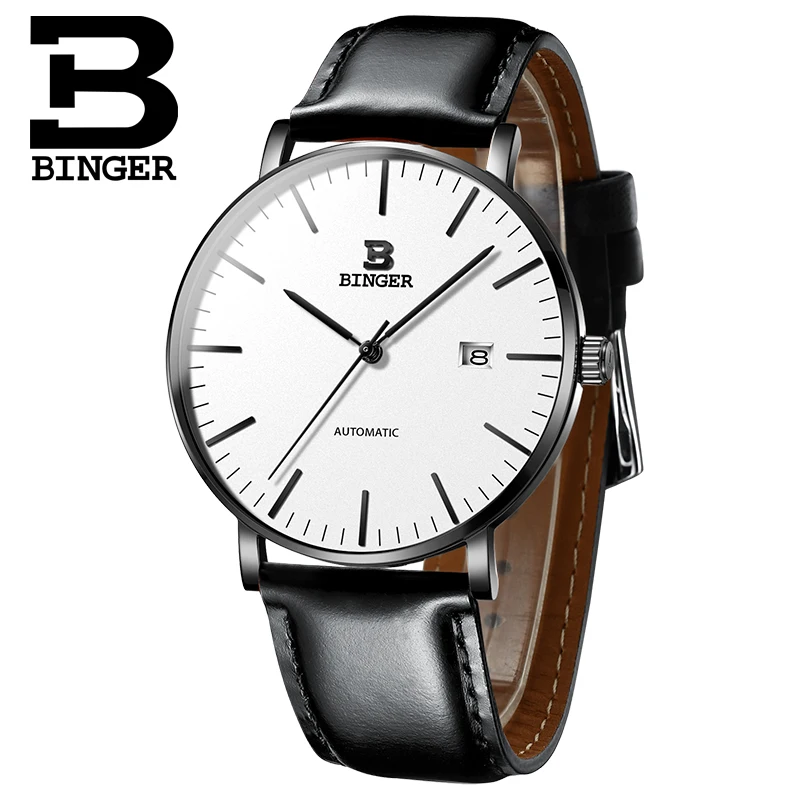 BINGER 2021 New Genuine Automatic Mechanical Watch Simple Men's Watches Fashion Trend Waterproof Top Brand Men | Наручные часы