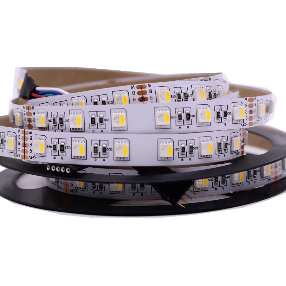 Светодиодная лента 4 в 1 RGBW 5050 24 В постоянного тока гибкая светодиодная RGB + белый/RGB