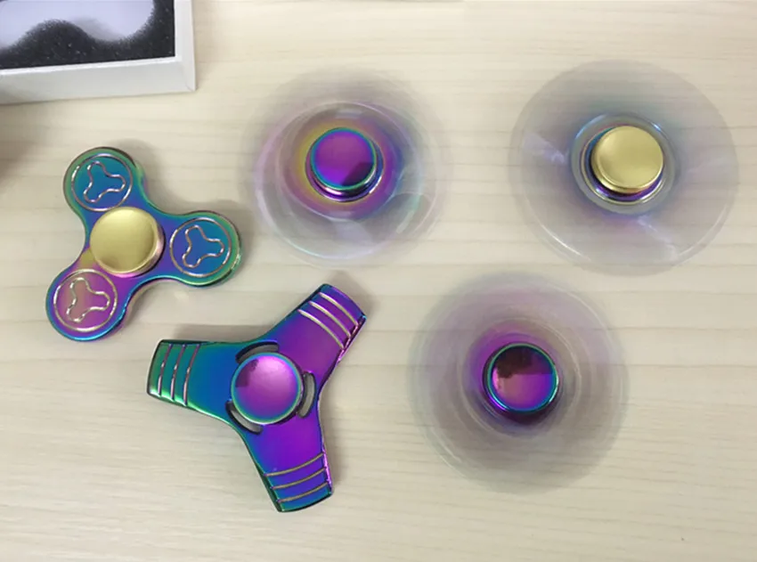 50 шт./лот красочные Непоседа счетчик игрушки ручной ВДГ Tri Spinner пальцев гироскопа