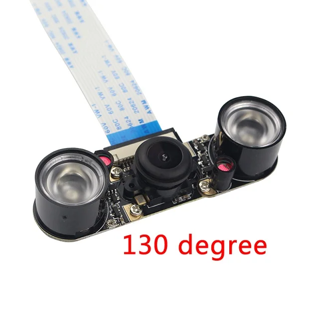 130 degree Raspberry Pi 4 камера ночного видения 5MP Raspberry Pi 3 OV5647 130/160 градусов фокус камера для Raspberry Pi 4 3 Модель B 3B Plus - Цвет: 130 degree