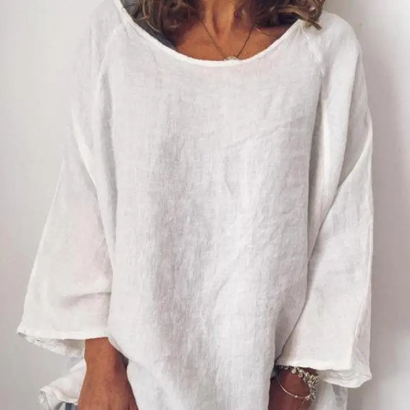 Фото Women Blouse Retro Linen Round Neck Loose Pullover Shirt New Arrival 2020 Long Sleeve Woman Tee Tops Plus Size Blouses Женская одежда Women Blouse Retro Linen Round Neck Loose Pullover Shirt New Arrival 2020 Long Sleeve Woman Tee Tops Plus Size Blouses Женская одежда