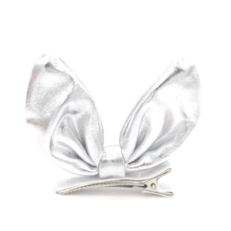 

Free Shipping 10pcs/lot Children Rabbit Hair Clips Cute Baby Fashion Metallic Clips Double prong clips Hair Accessories