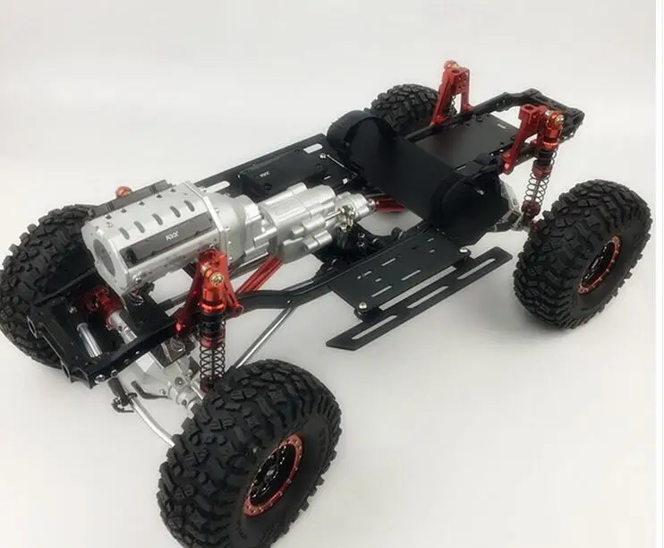 1/10 моделирование гусеничный грузовик скалолазание автомобиль V8 двухскоростная коробка передач 313 пятидверный Wrangler CNC металлическая рама SCX10 TRX4 JKMAX
