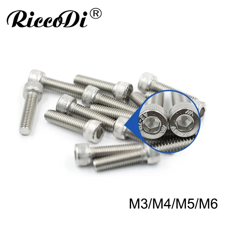 DIN912 M3/M4/M5/M6 304 Винты с шестигранной головкой из нержавеющей стали внутренняя