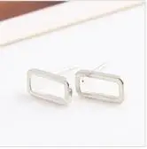 EK937 silver 18 стилей Bijoux минималистичные крошечные Pendientes LOVE Luck 8 треугольные круглые серьги-гвоздики геометрической формы для женщин модные ювелирные изделия oorbellen - Окраска металла: EK937 silver