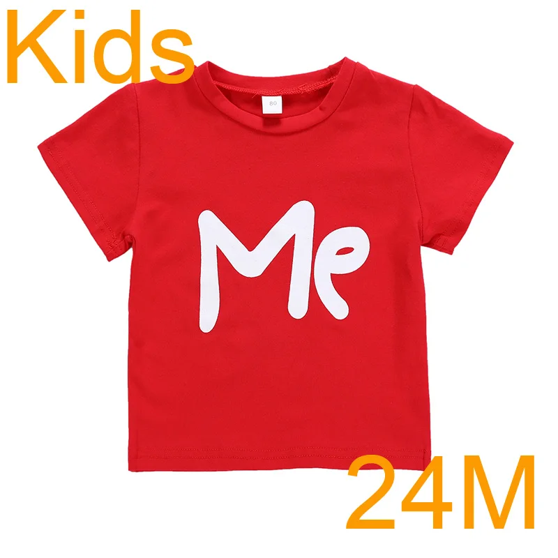 Kids 24M Одежда для мамы и сына «Love Me» Одежда для мамы и дочки одинаковые футболки для всей семьи летняя Одинаковая одежда для семьи «Mommy and Me» - Цвет: Kids 24M