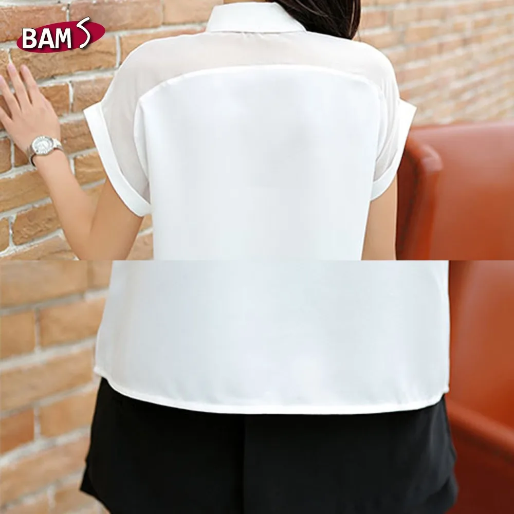 Летняя женская блузка из шифона с коротким рукавом. Модель 2016 года.|shirt female|elegant