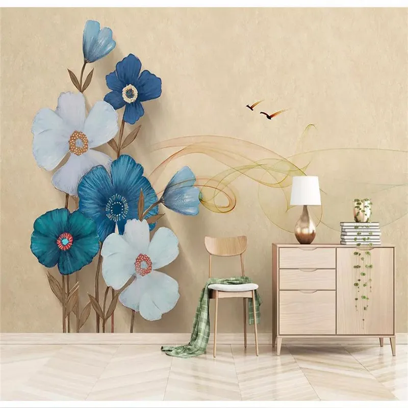 Пользовательские 3d обои современный минималистский Красивый тюльпан