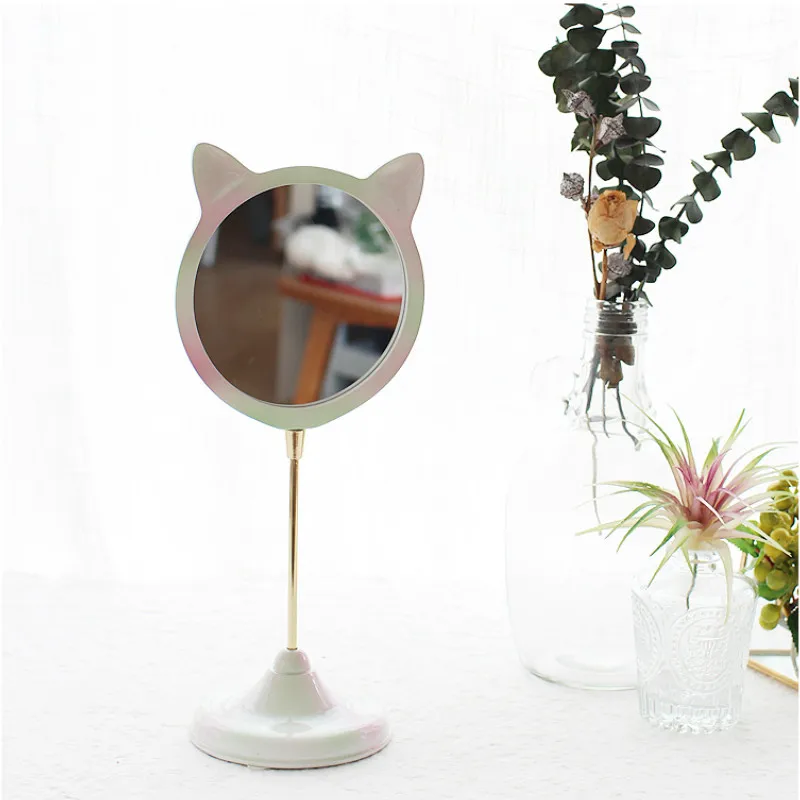 

Originality Lovely Kitty Benchtop Vanity Mirror Makeup Mirror Princess Girl Dresser Display Prop Wholesale Dropshipping