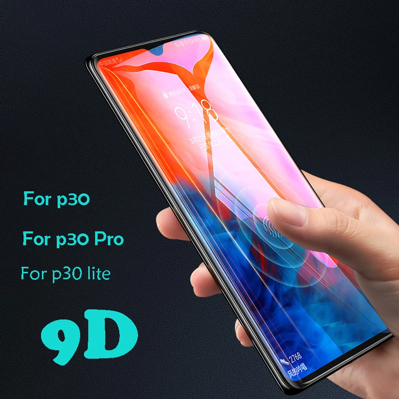 Закаленное стекло для Huawei P30 Pro lite защита экрана закаленное полное изогнутое