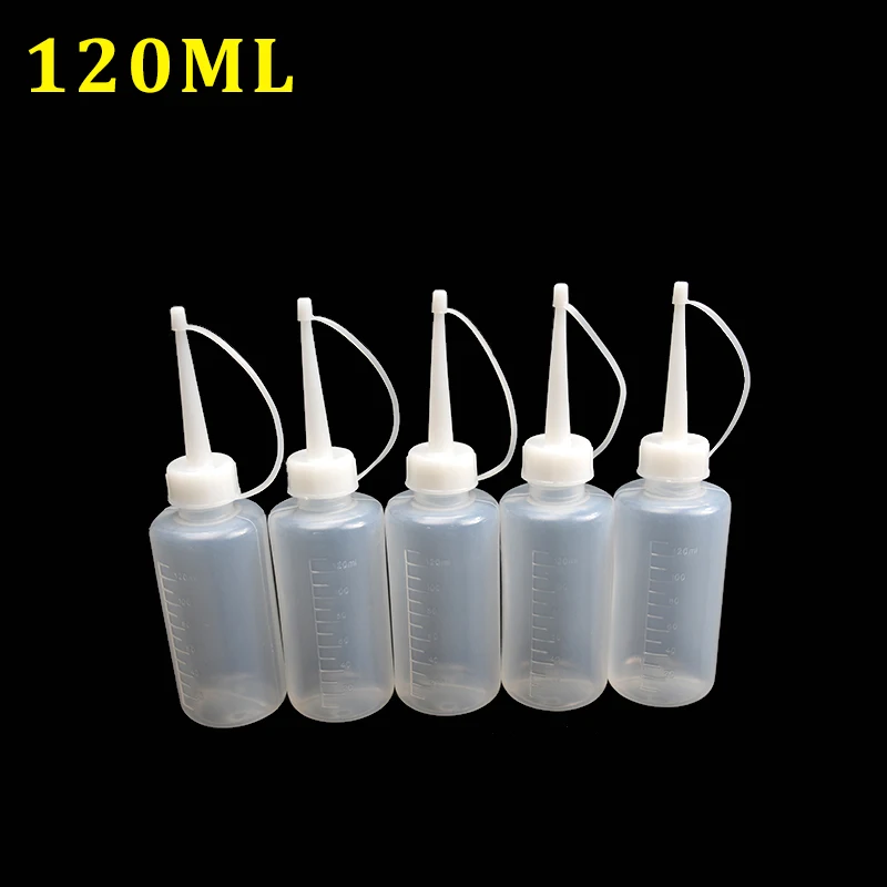 5pcs 120ml 5 шт. аппликатор для клеклеевой бутылки 120 мл/200 мл/350 мл/500 мл пластиковый дозатор для жидкого клея бутылка для бумажного квиллинга ремесло - Цвет: 5pcs 120ml