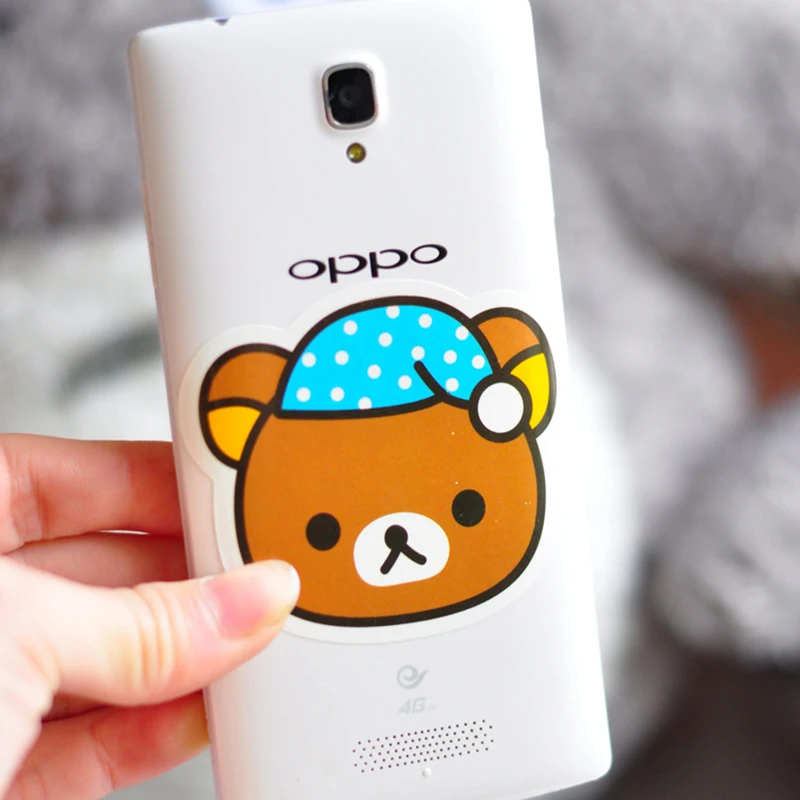12 листов супер милый A8 мультфильм Rilakkuma стикер мультфильм клейкая наклейка s DIY мобильный телефон украшение стикер s стационарный