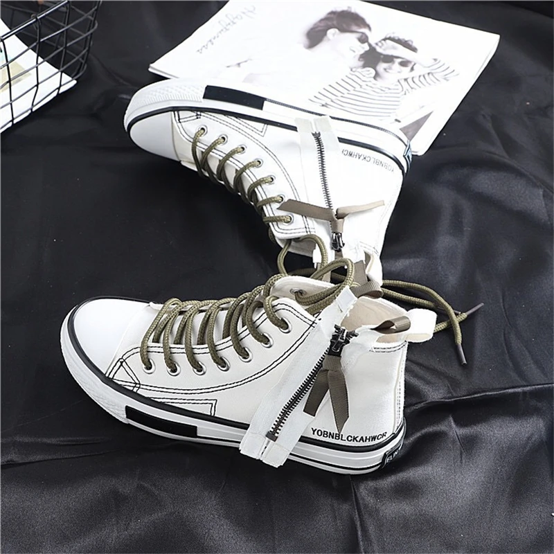 19 Весенняя Новинка на молнии высокие туфли из текстиля женская обувь