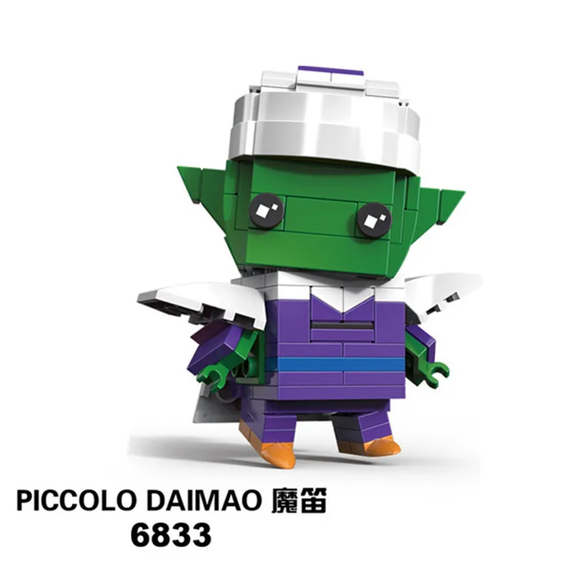 Черный Милая кукла Dragon Ball Z Super Saiyan Goku, фигурка, игрушка Dragon ball Z BrickHeadz, строительные блоки, игрушки для детей - Цвет: Черный