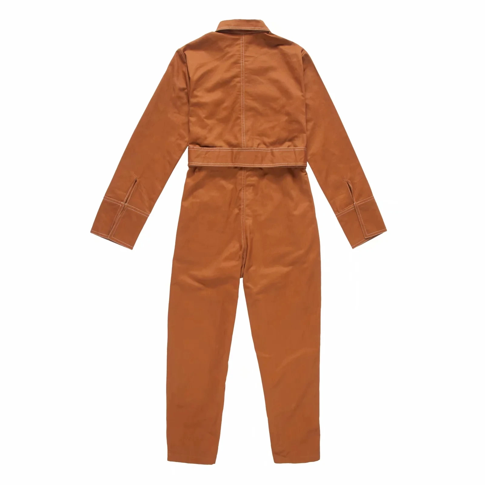 

Autumn winter rompers womens jumpsuit Casual Vintage pockets sashes long sleeve denim jumpsuit streetwear overalls for women