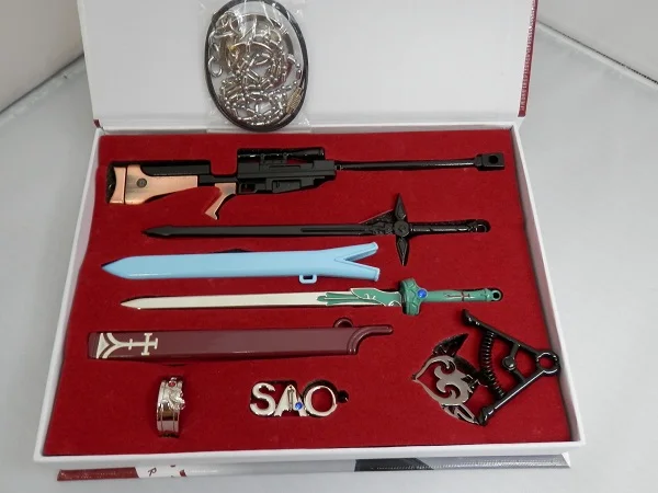 Брелок для ключей с логотипом аниме Save art online st подарочный набор аксессуаров