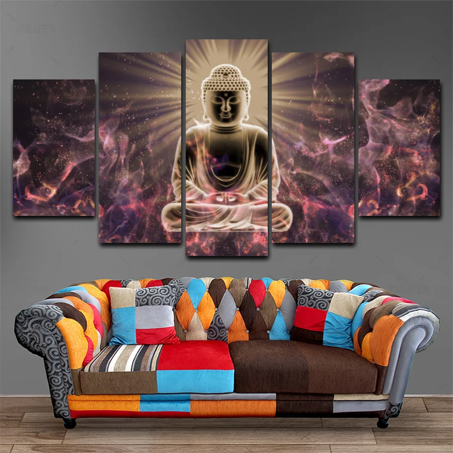 

Drop Shipping Wall Decor Buddha Canvas Painting Pictures Modular Paintings Wall Art Canvas Prints Framed art HG-324