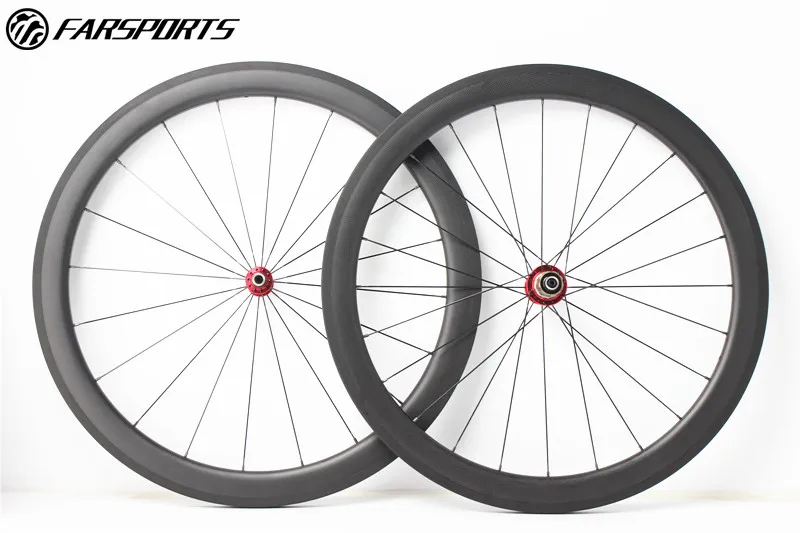 

Big discounts high performance road wheelsets 50mm, 25mm aero U shape Farsports road bicycle wheelsets with Novatec road hub