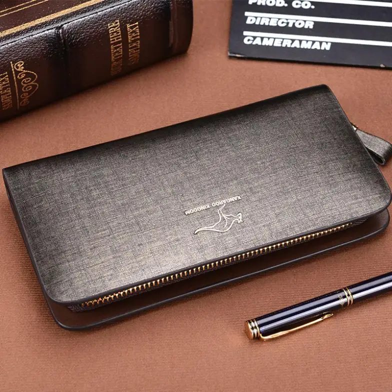 Genuine Kangaroo leather clutch bag leisure and business men hand man large capacity purse wallet | Багаж и сумки