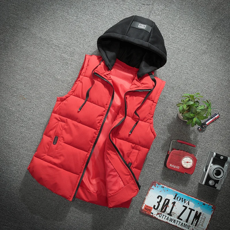 KUYOMENS Plus Size 4XL Men's New Winter Vest Thermal Sleeveless Jackets Men Casual Slim Fit Autumn Vests Brand Waistcoat | Мужская