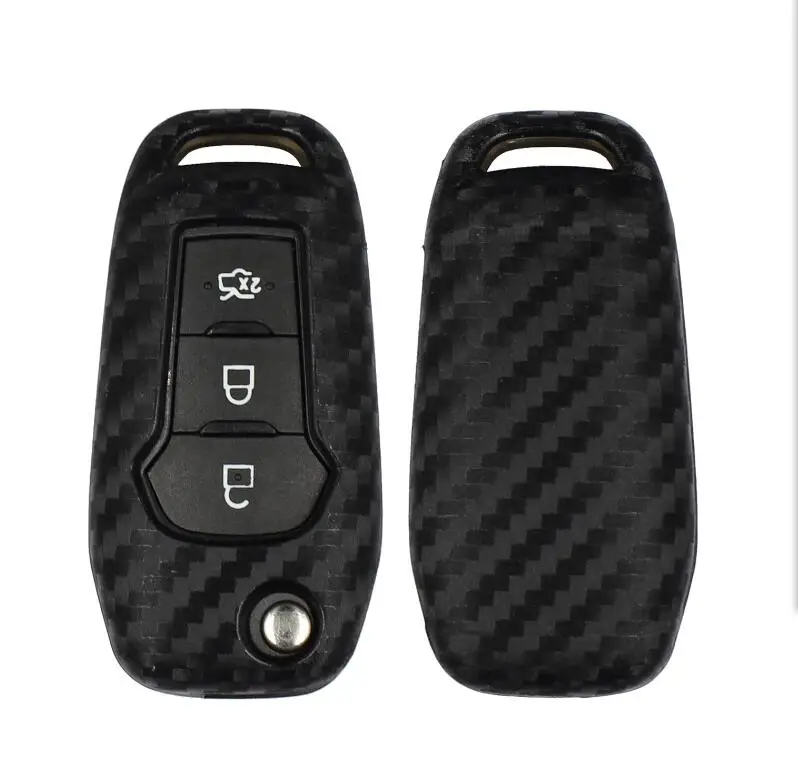 Автомобильный чехол для ключей из углеродного волокна держатель Ford Everest ESCORT Mondeo