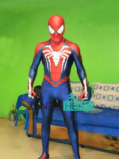 Бесплатная доставка DHL PS4 INSOMNIAC костюм Человека-паука 3D принт спандекс игры Spidey