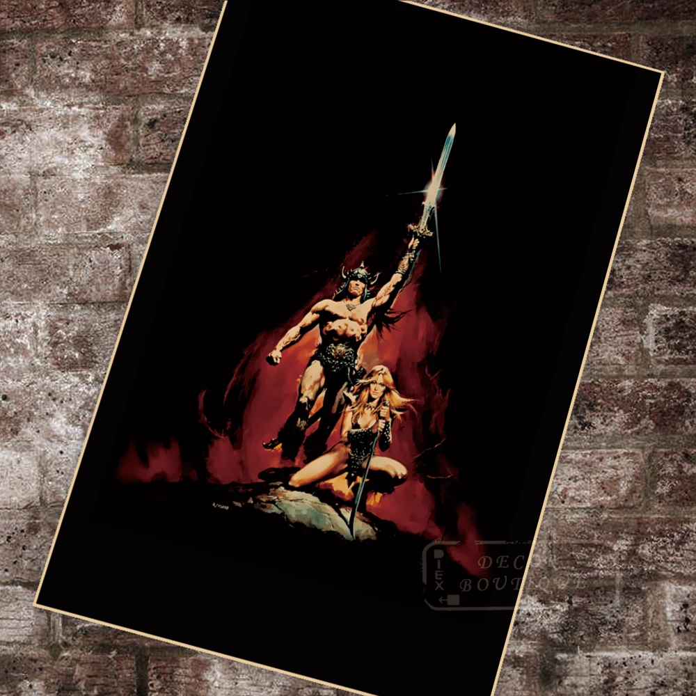 Виниловый постер без рисунка из фильма Conan the barbaran классические холщовые картины