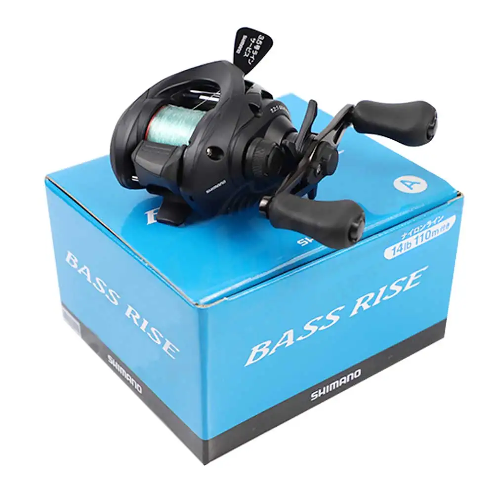 Рыболовная катушка SHIMANO BASS RISE 7 2: 1 5кг с оригинальной нейлоновой леской гладкая