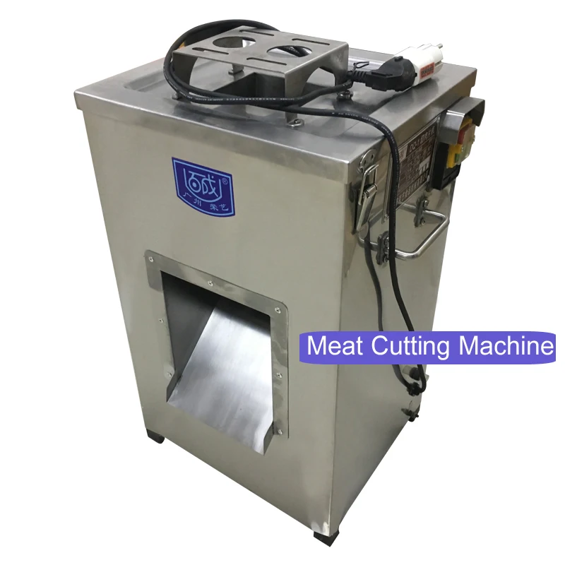 

Электрическая машина для резки мяса, профессиональная вертикальная машина для резки мяса из нержавеющей стали, промышленная ломтерезка дл...
