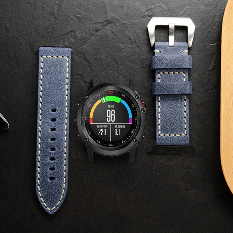 Ремешок из натуральной кожи для наручных часов Garmin Fenix 5 GPS 7 сентября|Ремешки