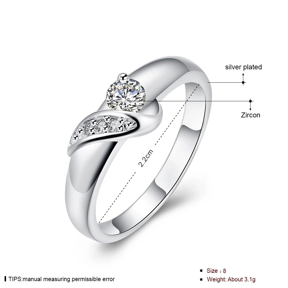 R202-8 посеребренные новое кольцо перста конструкции для леди | Украшения и