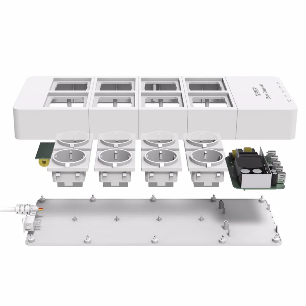 ORICO HPC-8A5U EU/US/UK вилка для электрической розетки 8 розеток стабилизатор напряжения с