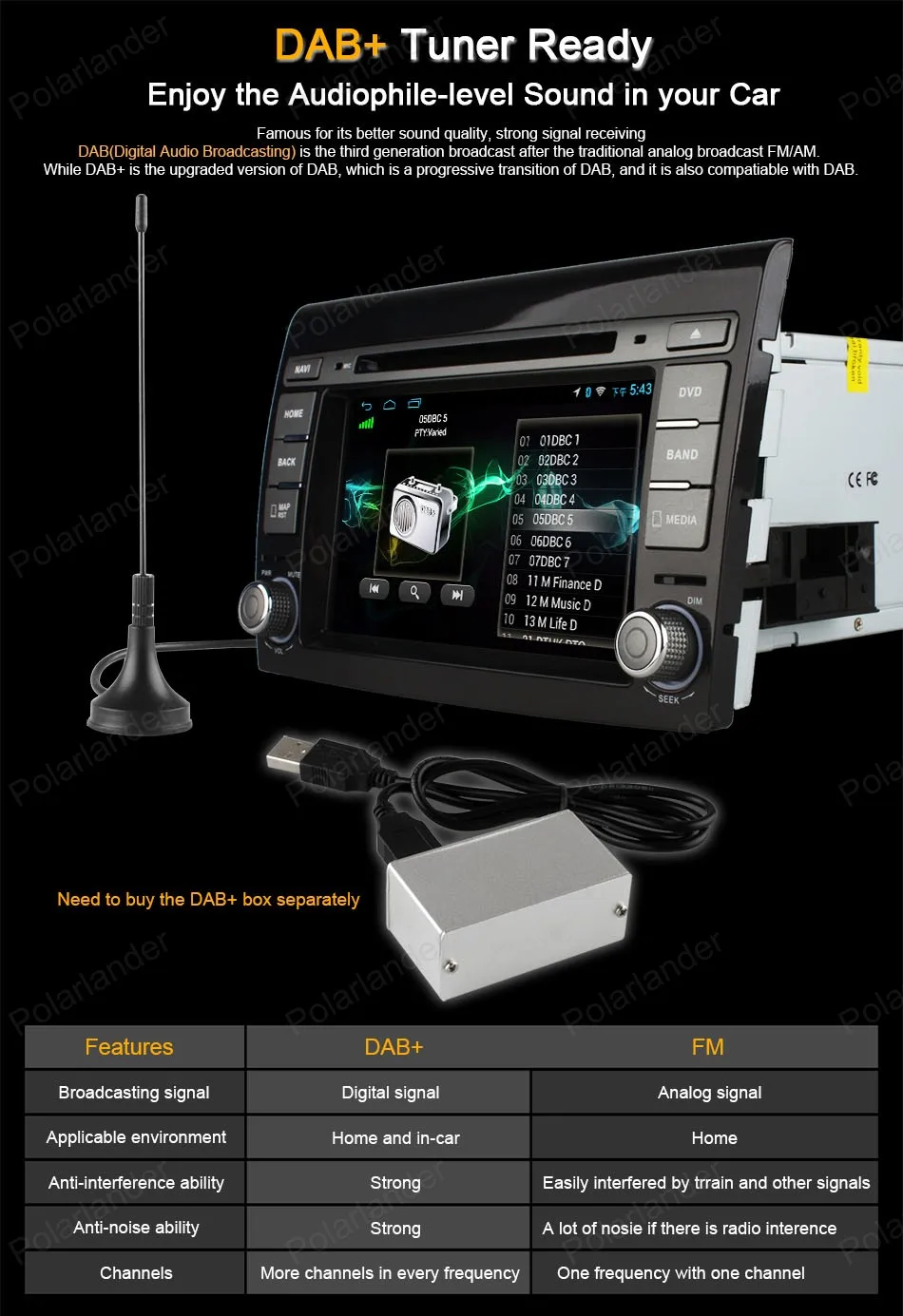 Фото Android 4,4 16G ROM автомобильный DVD четырехъядерный сенсорный экран радио для F/iat B/ravo 2007-2012 поддержка BT 3G WiFi DTV GPS DAB + TPMS №4