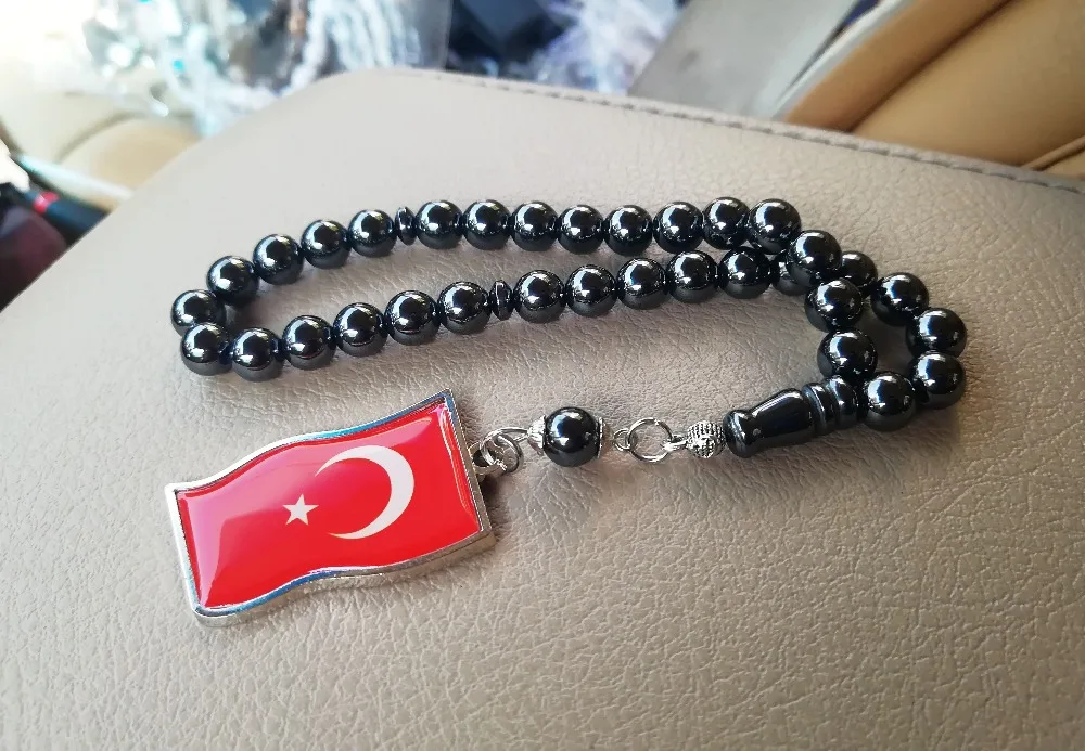 Турецкий флаг Turkije оттоманское ювелирное ожерелье молитвенные бусины 33 tasbih дом