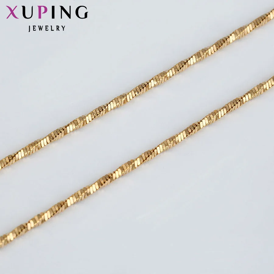 Xuping, модное ожерелье, дизайн, большое длинное ожерелье, позолоченное, для женщин, мужчин, цепь, ювелирное изделие, подарок 42532