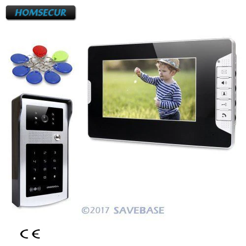 

HOMSECUR 7inch Hands-free Color Video Door Entry Call System with Mute Mode for Home Security 1V1 Kit