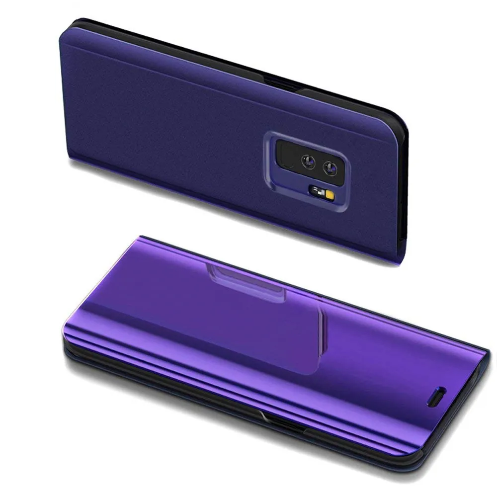 Ясно Зеркало Смарт Флип Стенд чехол для телефона samsung Galaxy S9 плюс Clear View Роскошные