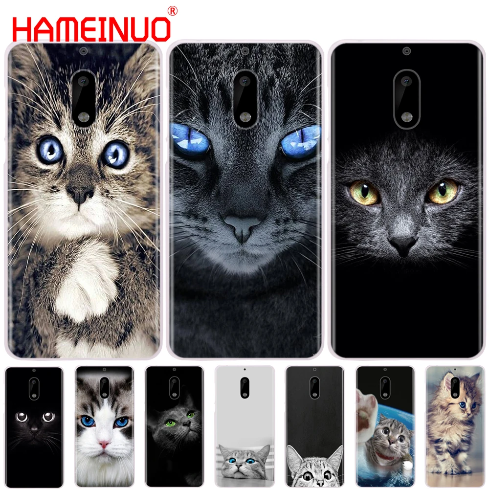 HAMEINUO Кошка Китти зеленые глаза милые животные ПЭТ чехол для телефона Nokia 9 8 7 6 5 3