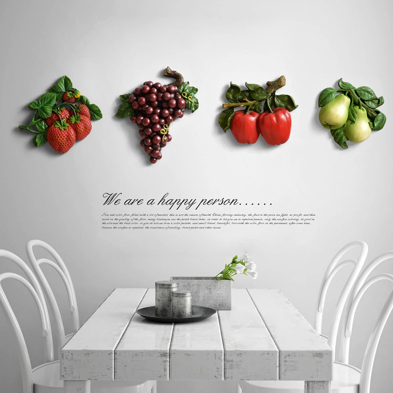 American garden fruit and vegetable shape wall decoration pendant creative living room kitchen restaurant stereo | Дом и сад