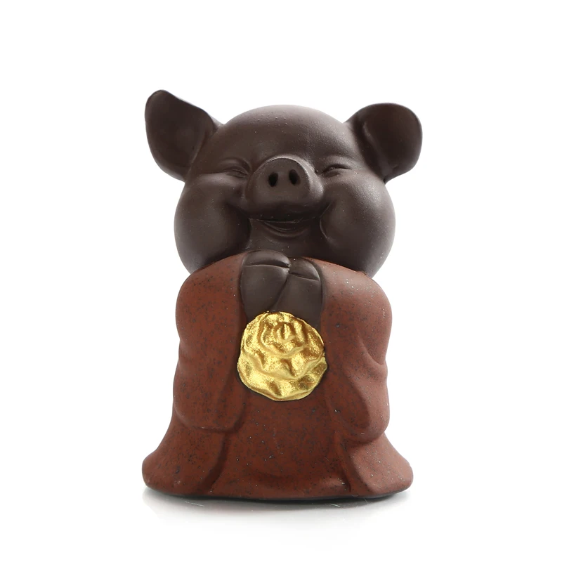 Симпатичный сменный золотой свинья уфу керамический чай на удачу домашний для