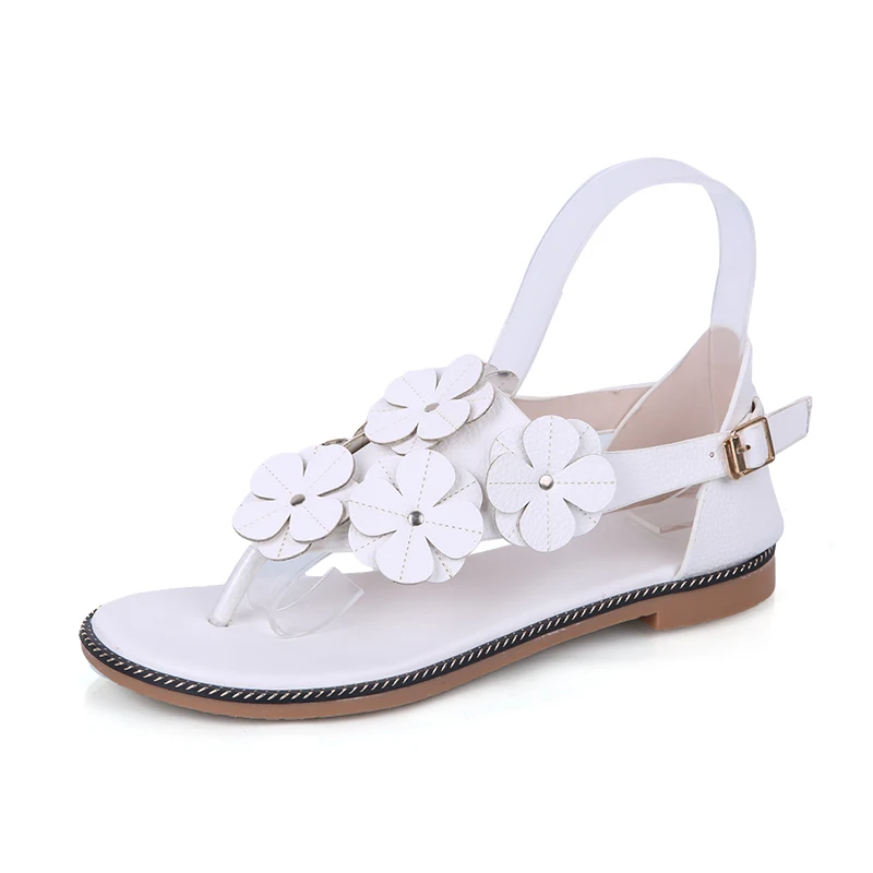 Женские сандалии гладиаторы YMECHIC милые летние с цветами для девушек желтые