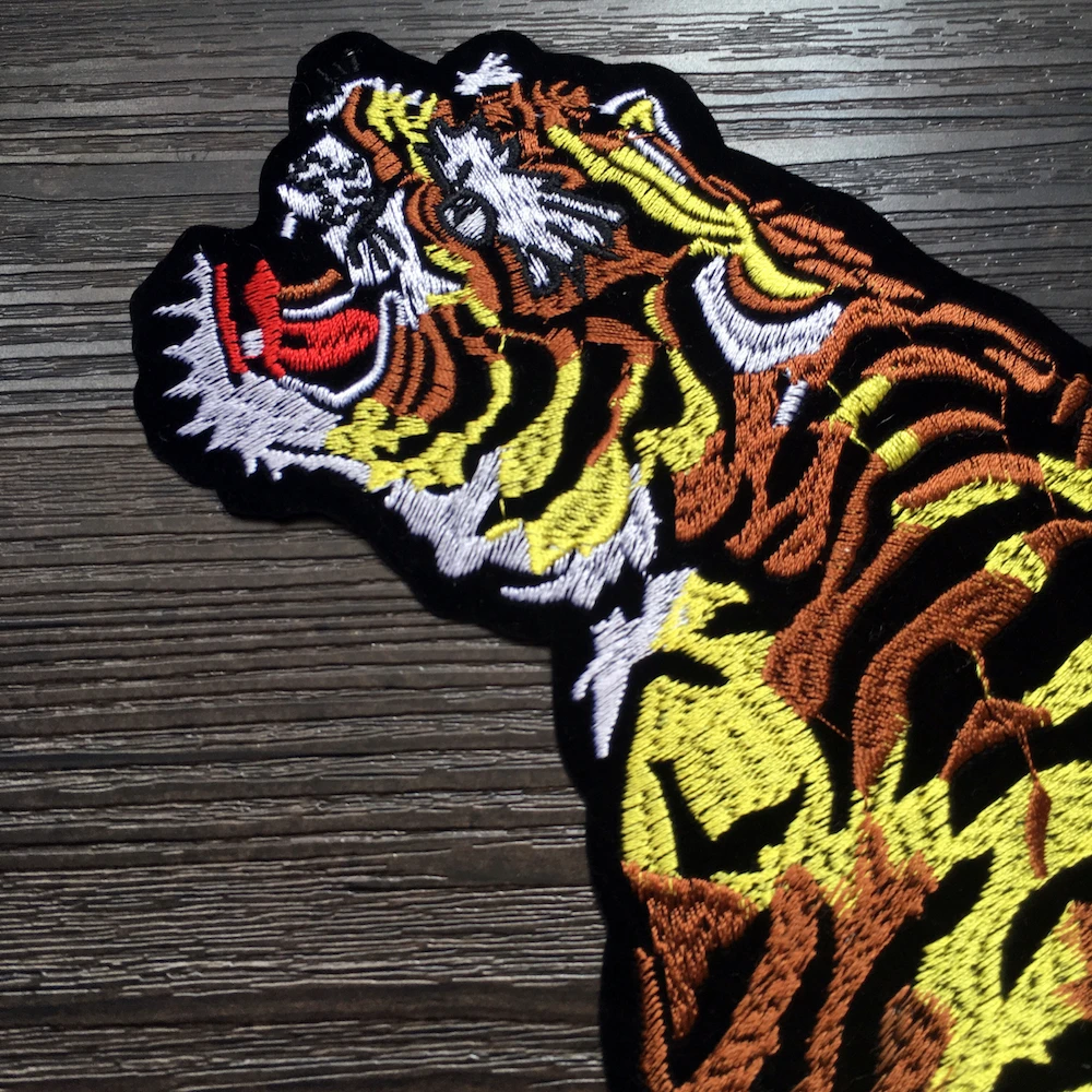 1 шт. крутая вышитая аппликация с большим тигром для утюга Аппликации нашивки