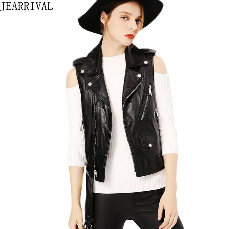 Женский кожаный жилет 2017 новая мода высокая улица без рукавов искусственная кожа