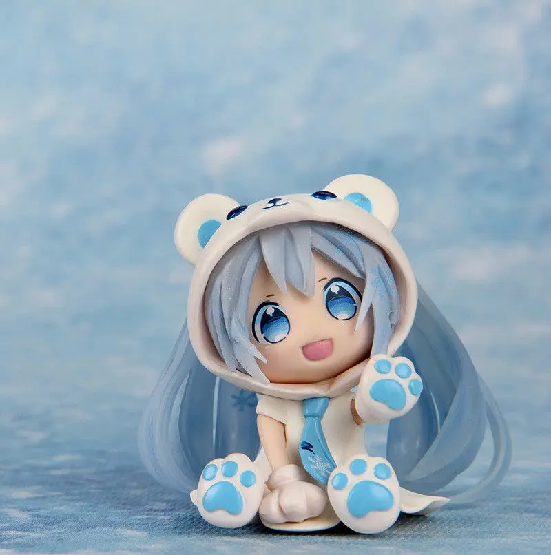 Япония Nendoroid Figma Аниме Хацунэ Мику Рисунок белый медведь Снег Q Ver. Коллекционные