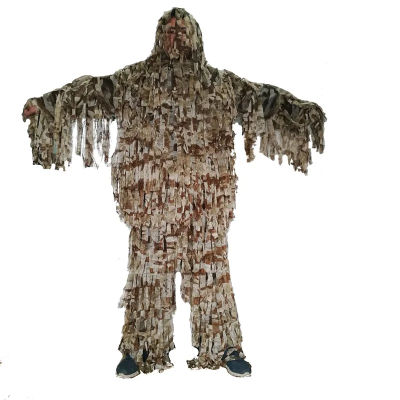 Камуфляжный бионический костюм в полоску для пустыни и тростника солнцезащитный