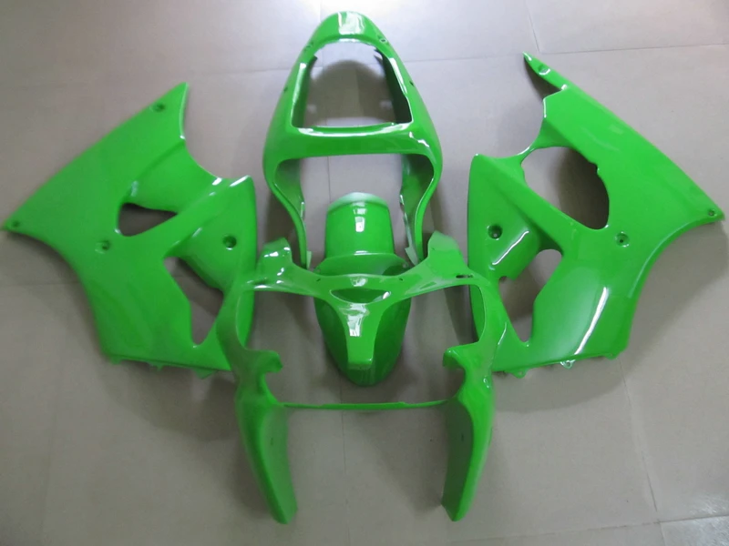 

Customize free injection mold for Kawasaki Fairing kit ZX 6R 2000 2001 2002 ZX6R 00 01 02 all green fairings set AA4
