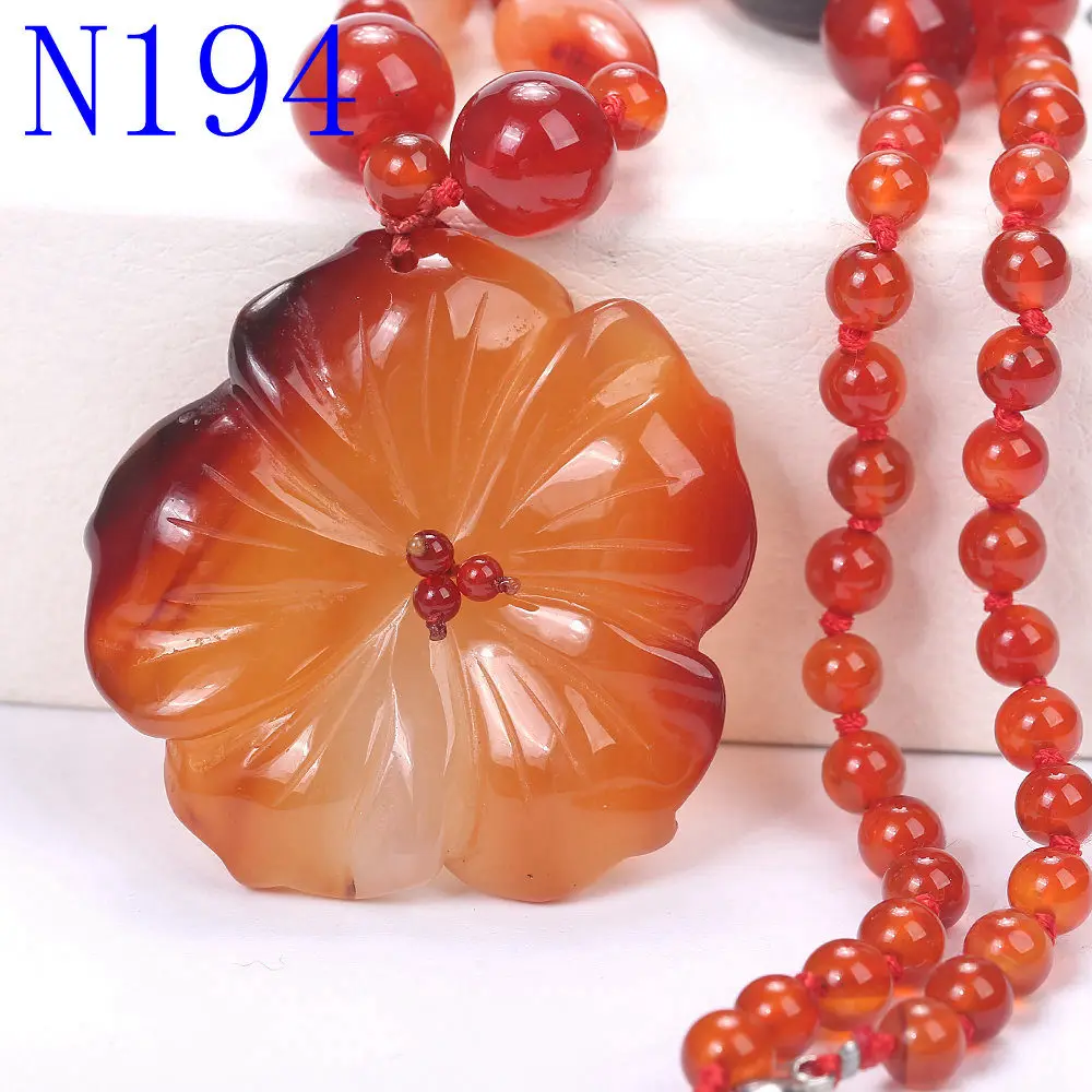 Red agate Yumten ожерелье топаз подвеска в форме цветка Женские аксессуары радужные рейки ювелирные изделия натуральный StoneChoker модные очаровательные аксессуары подарки для женщин натуральный камень нефрит ожерелье - Цвет камня: Red agate