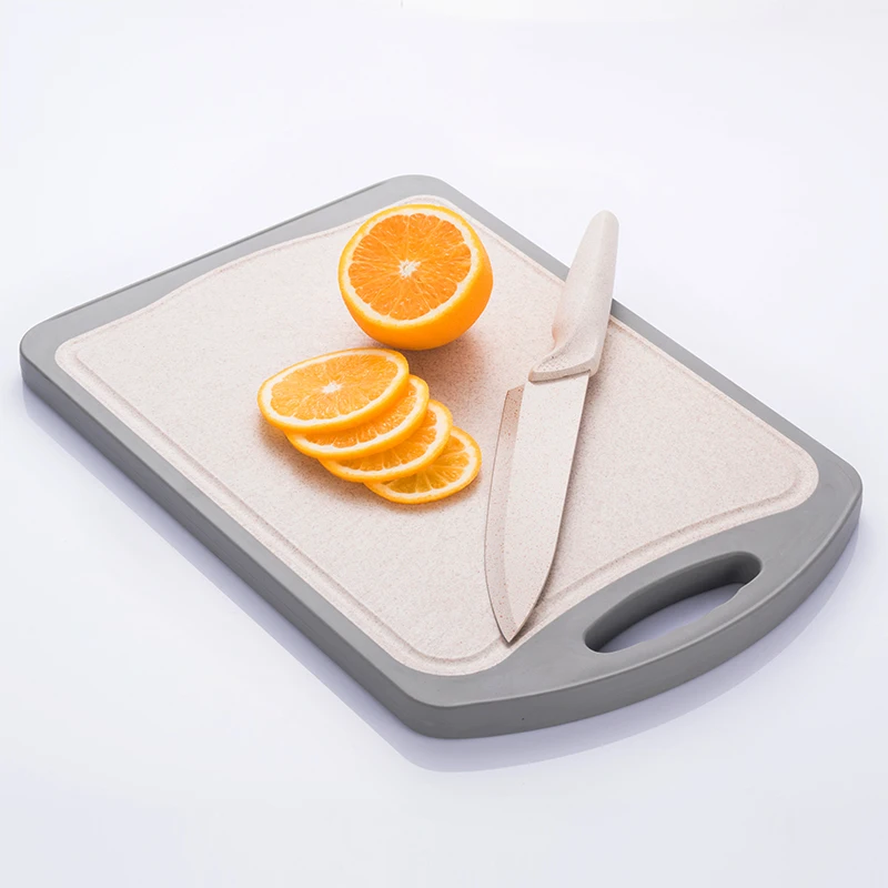 1Pcs Kitchen Chopping Board Double-sided Dual-purpose Cutting Thickening Anti-skid Meat Vegetables PP+Bamboo 38.5cm*26.5cm*2cm | Дом и сад